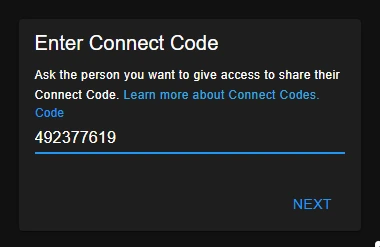 Dr. Bob's Connect Code entered in the setup dialog